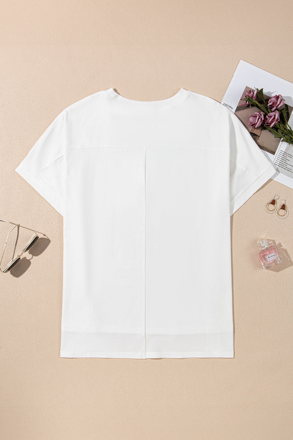 White Sequined Texas Graphic Plus Size T Shirt