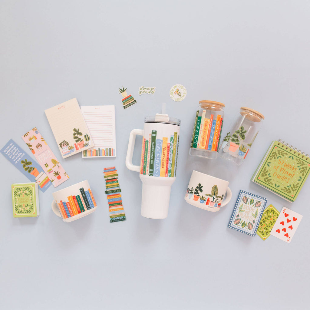 Plants & Books 4x6 Notepad