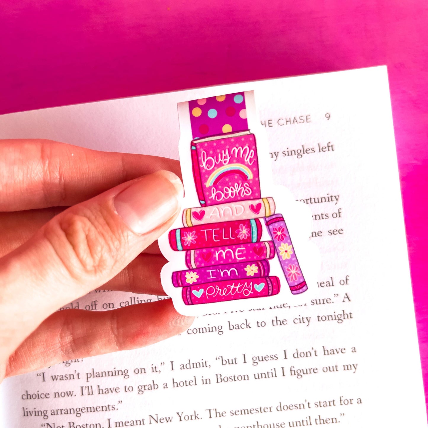 Buy Me Books and Tell Me I'm Pretty Magnetic Bookmark