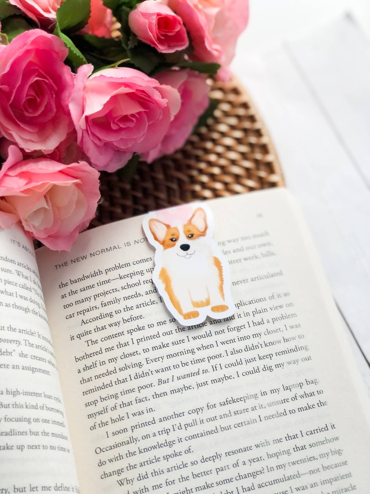 Corgi Magnetic Bookmark