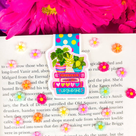 Plants Book Stack Magnetic Bookmark