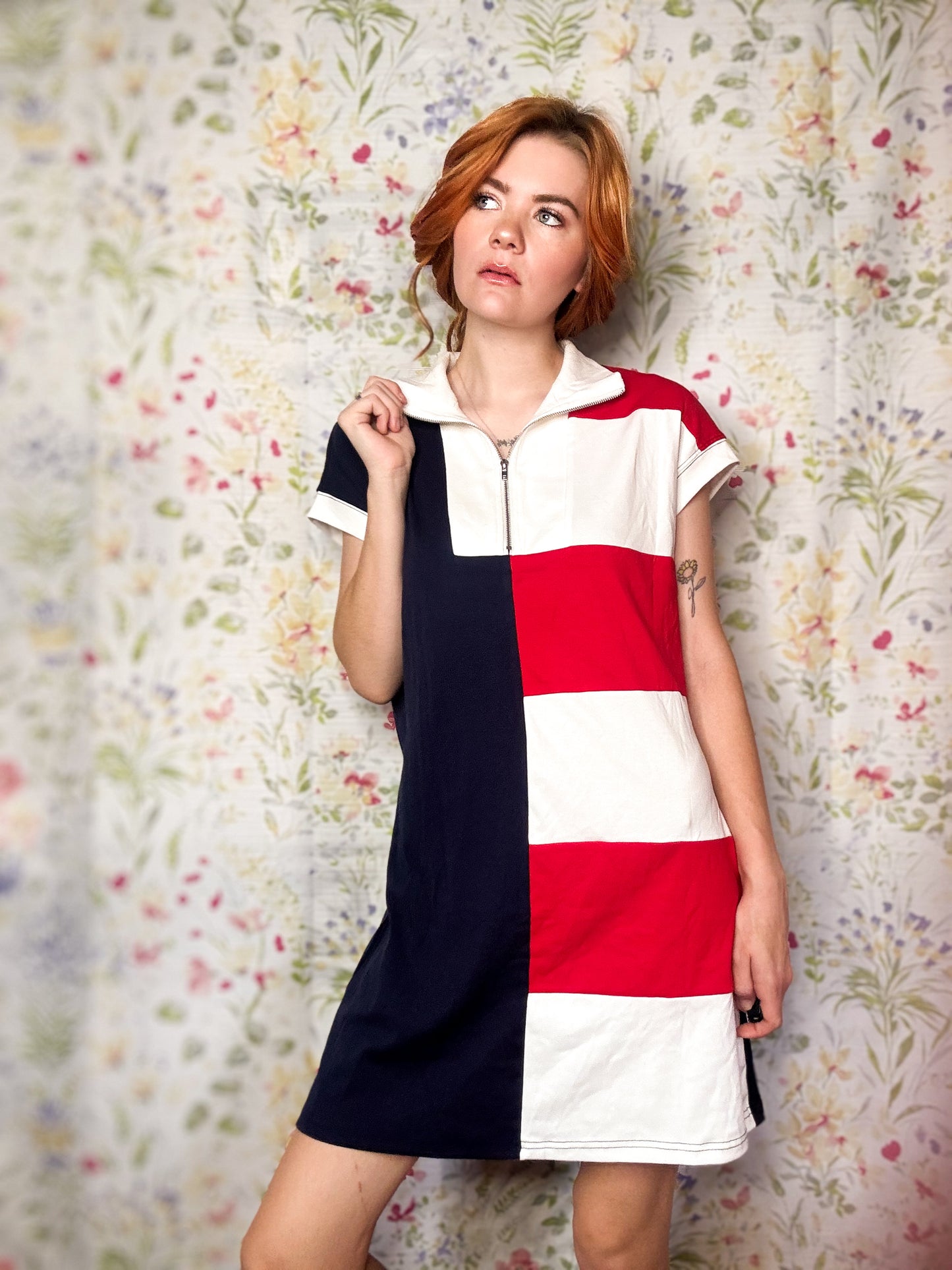 Americana Colorblock T-shirt Mini Dress