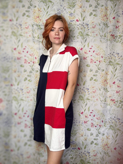 Americana Colorblock T-shirt Mini Dress