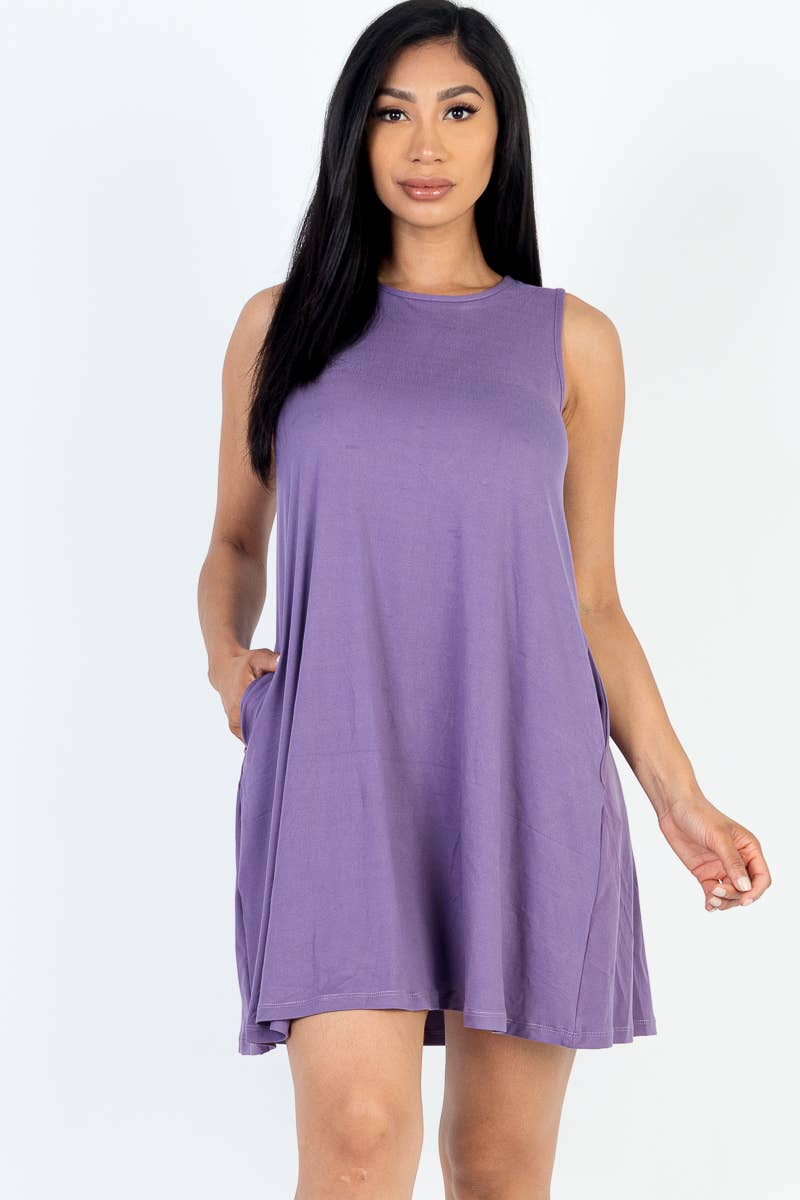 Comfy Sleeveless Flare Mini Dress