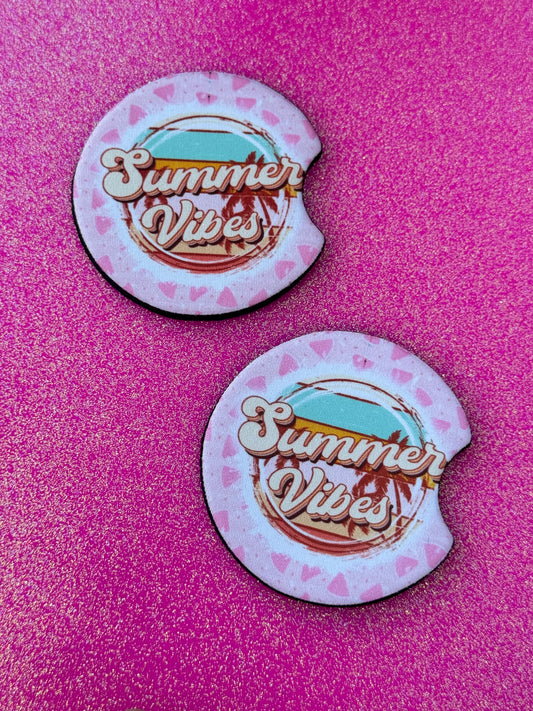 Summer Vibes car coasters