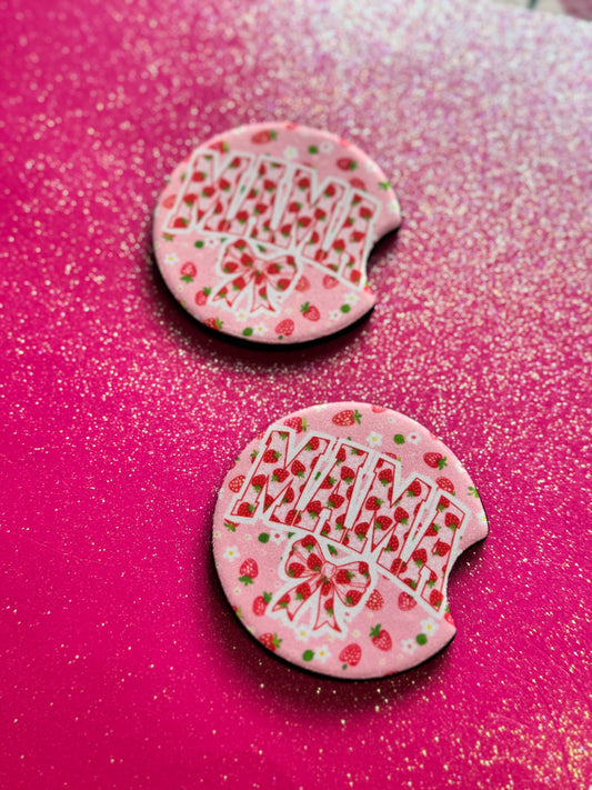Mama strawberry coasters