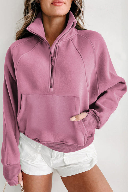 Fleece zip up sweatshirt