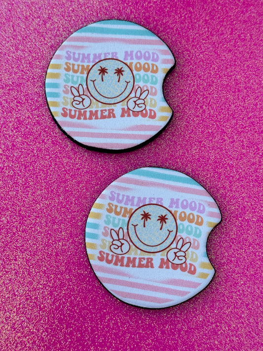 Summer mood car coasters