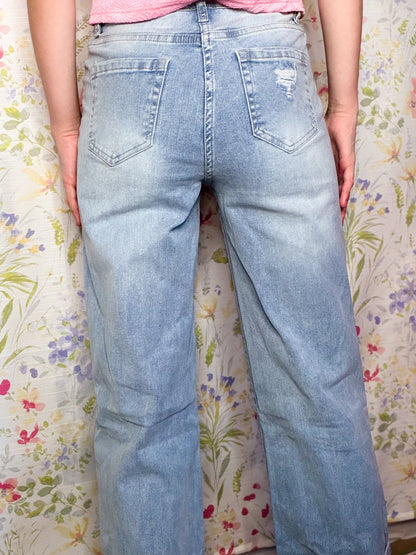Light Blue Distressed Jeans