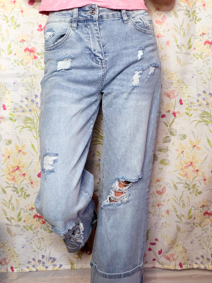 Light Blue Distressed Jeans