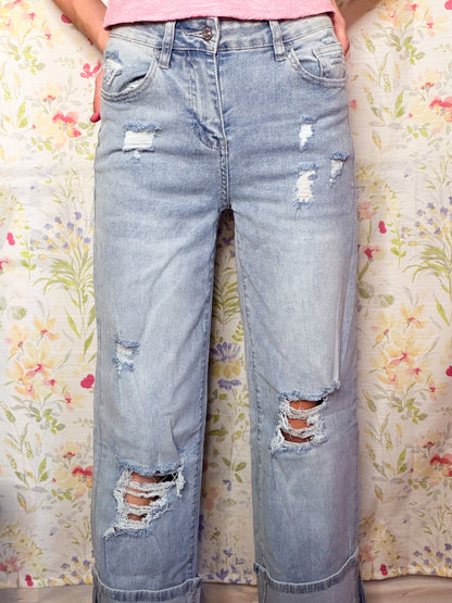 Light Blue Distressed Jeans
