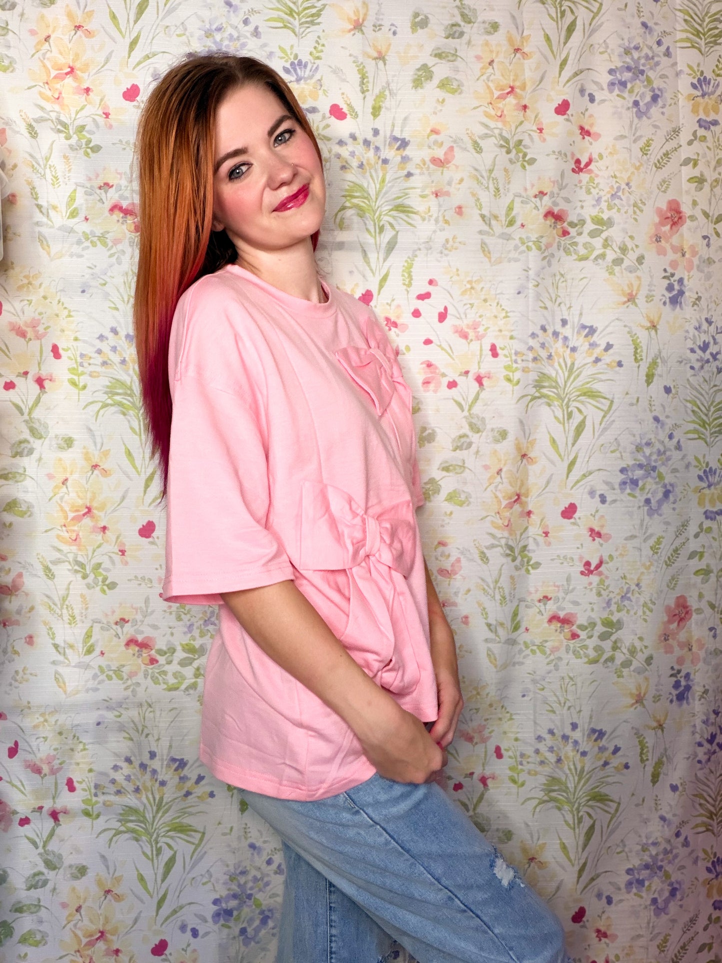 Pink Bow Top