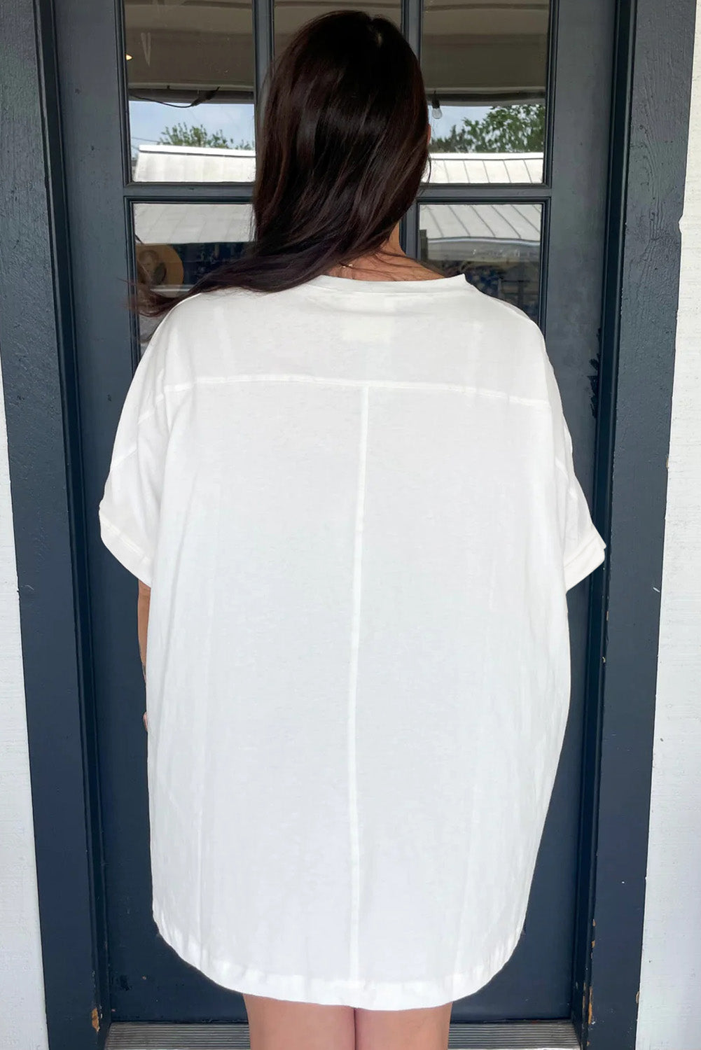 White Sequined Texas Graphic Plus Size T Shirt