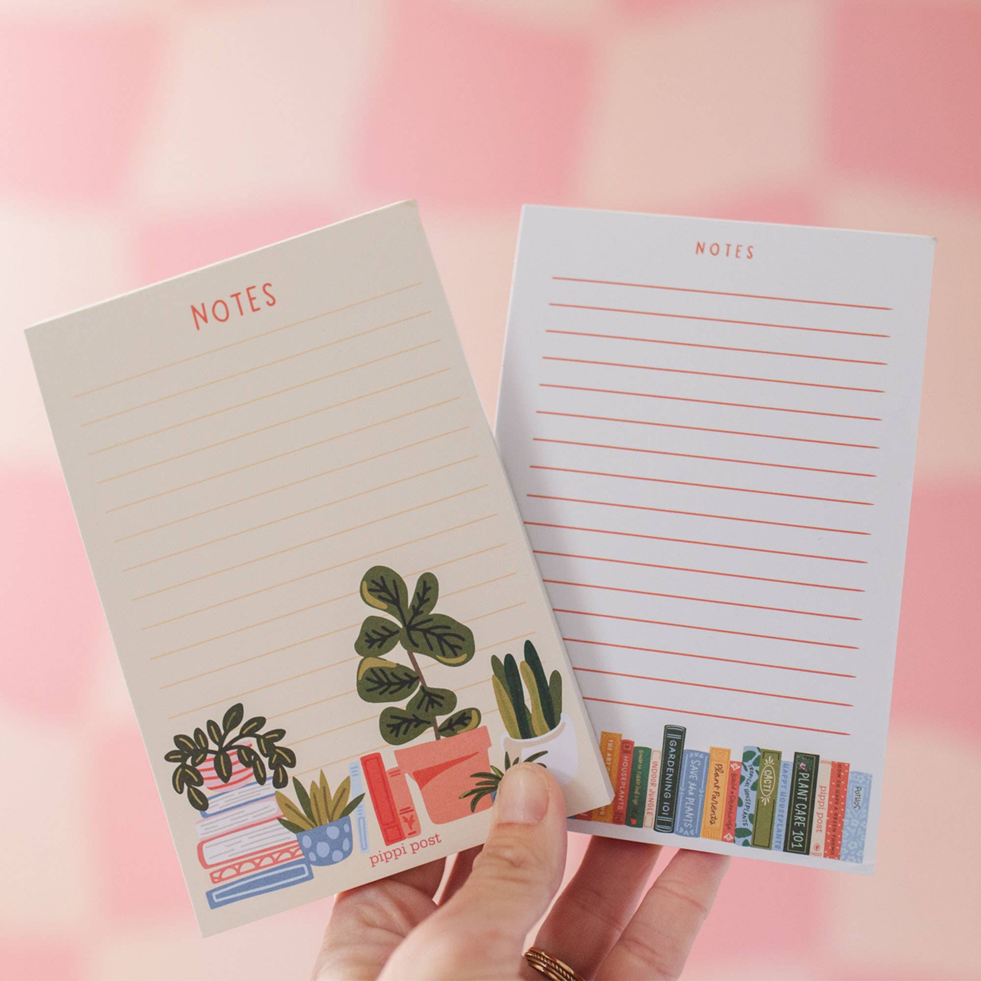 Plants & Books 4x6 Notepad
