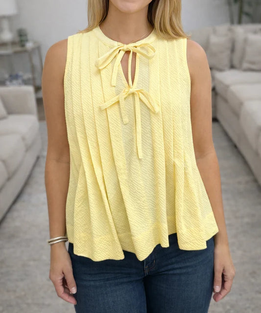 Yellow Bow Tie Top