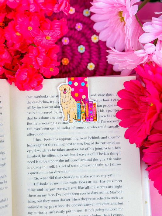 Yellow Lab Dog Magnetic Bookmark