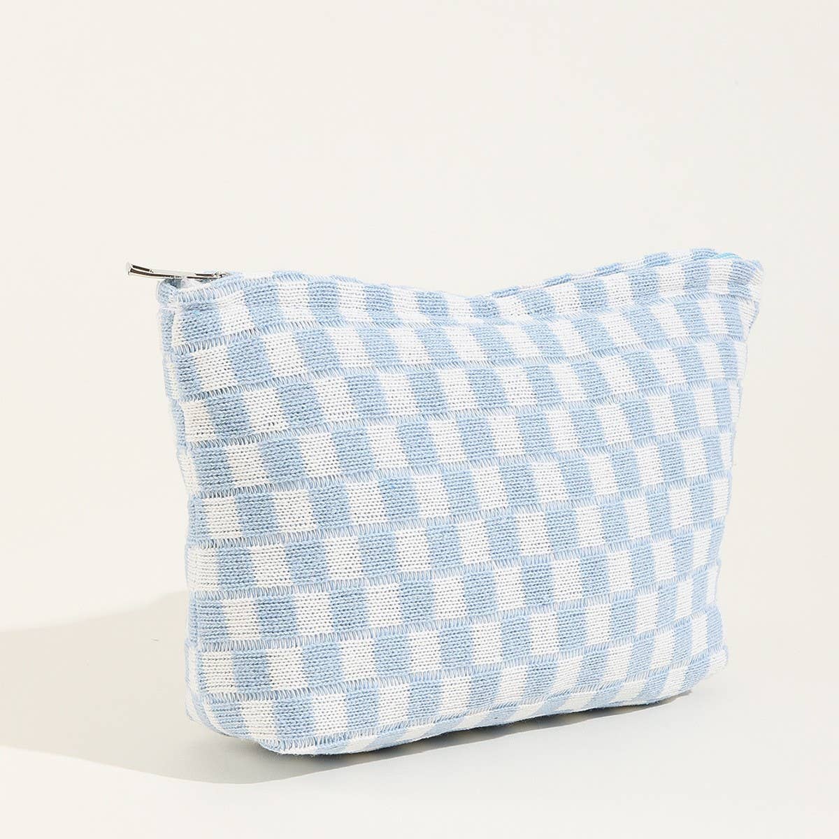 TRAVEL CHECKER MAKEUP COSMETIC POUCH BAG |