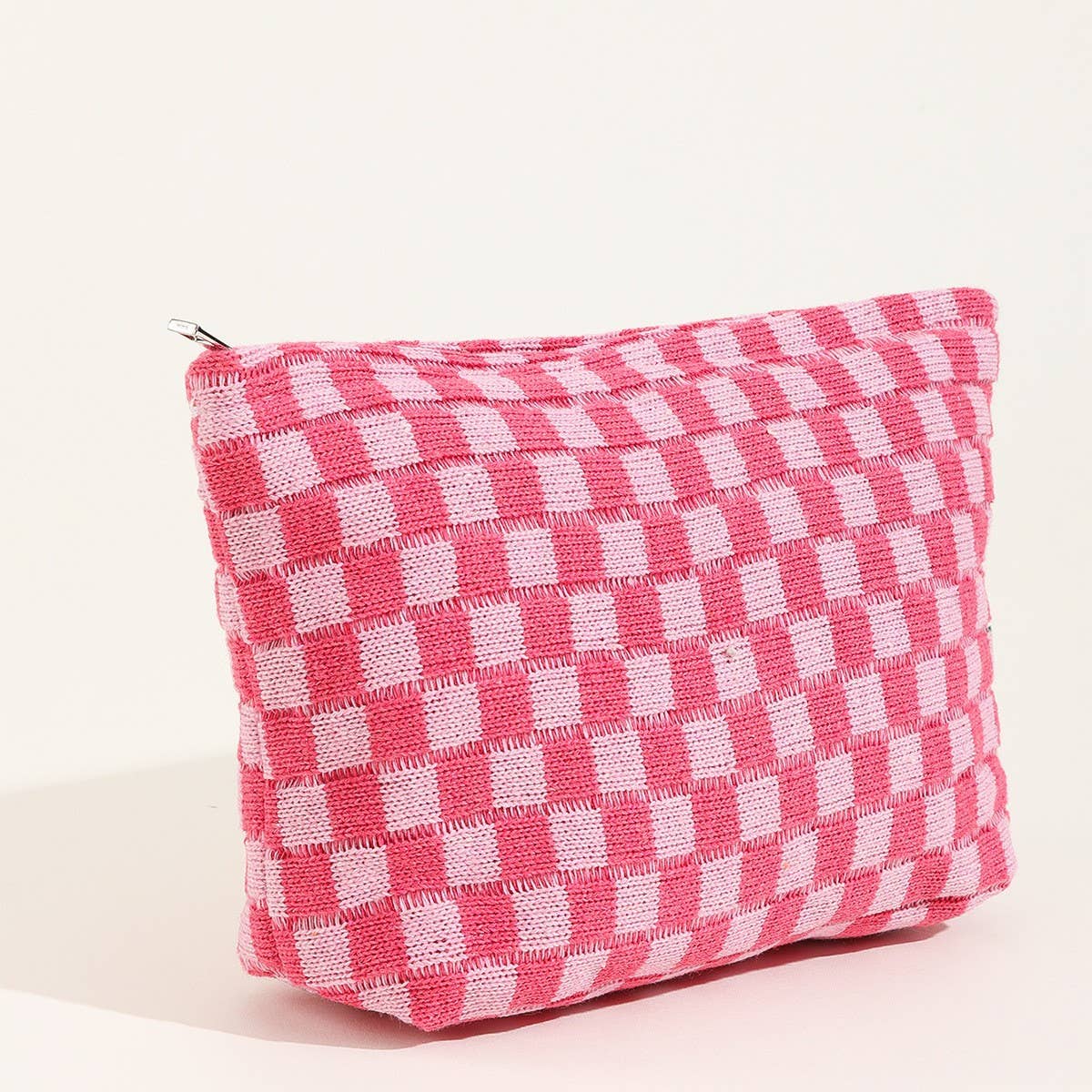 TRAVEL CHECKER MAKEUP COSMETIC POUCH BAG |
