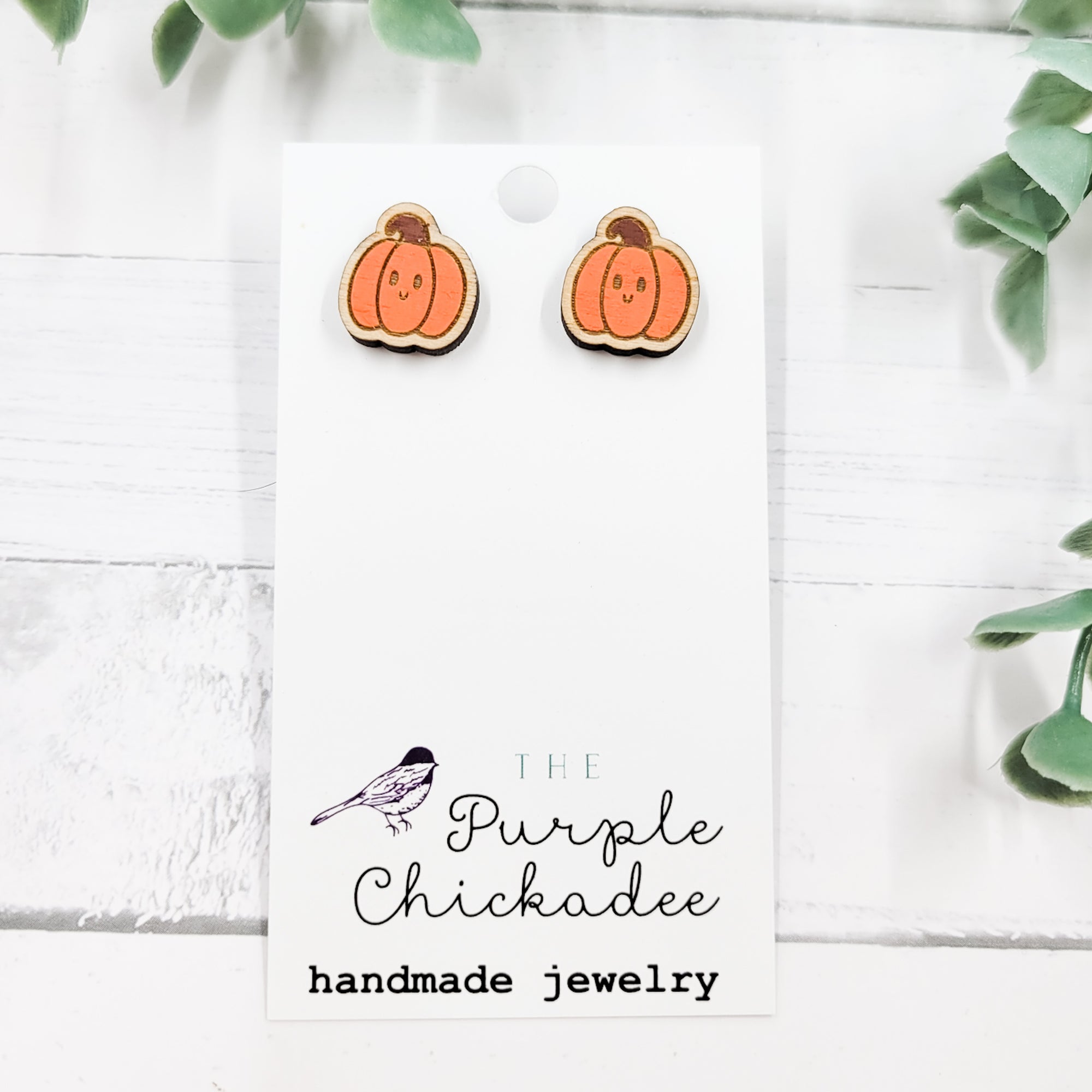 Pumpkin Stud Earrings